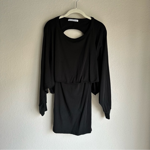 Alexander Wang T Black Cutout Sweatshirt Dress - Picture 8 of 11